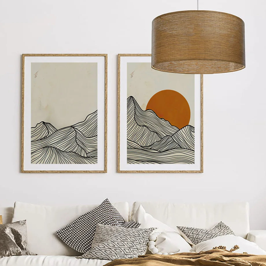 Quadros Decorativos Abstratos – Conjunto com 3 Telas para Sala Moderna