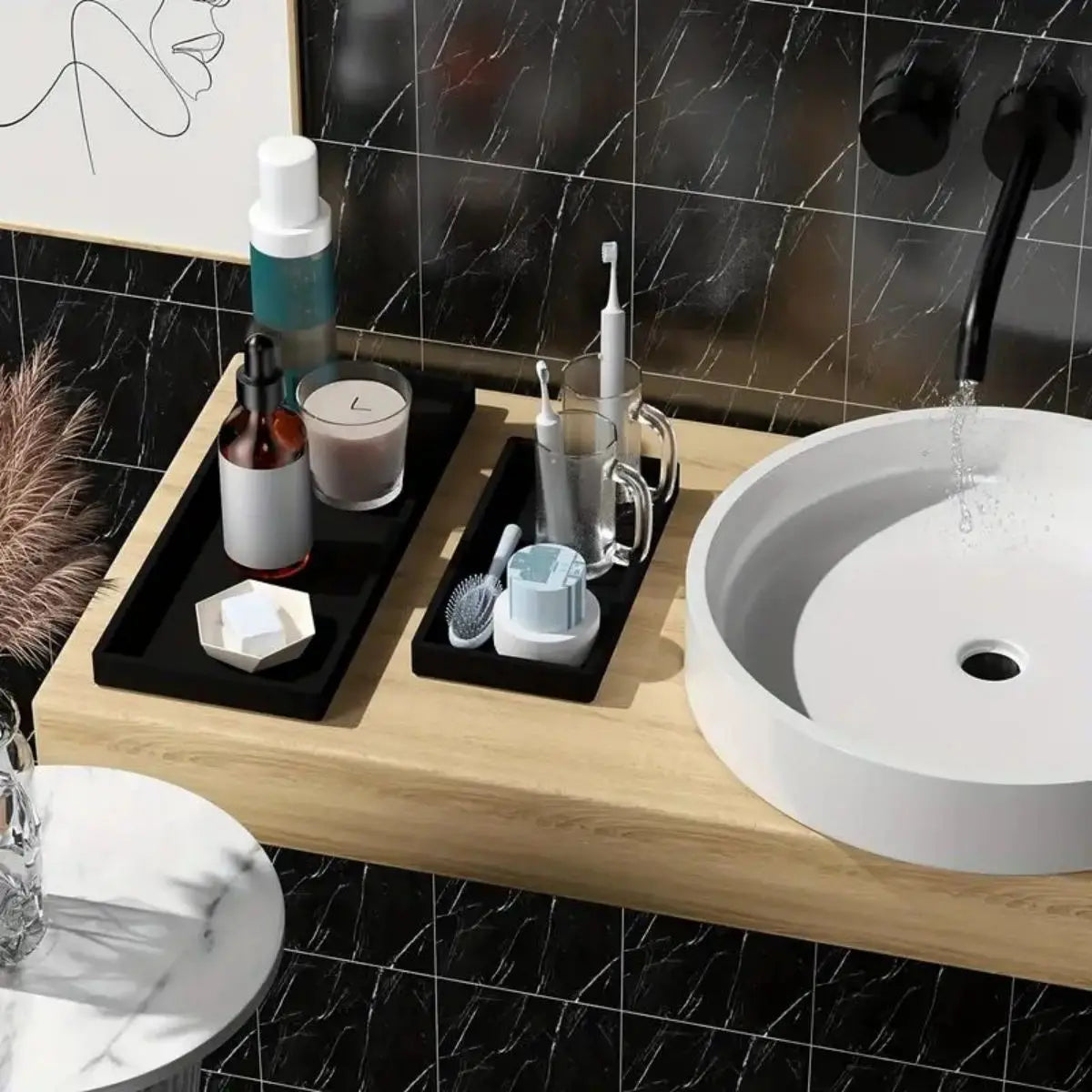 Bandeja Organizadora de Silicone – Para Pia de Banheiro ou Cozinha