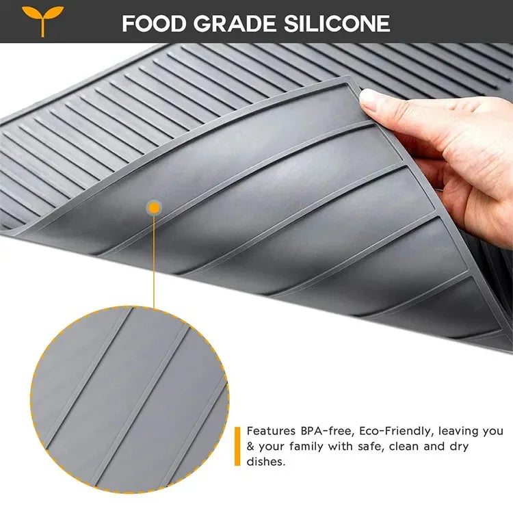 Tapete de Silicone para Secar Louças – Antiderrapante e Impermeável