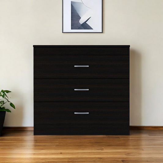 32" Black Three Drawer Dresser-0