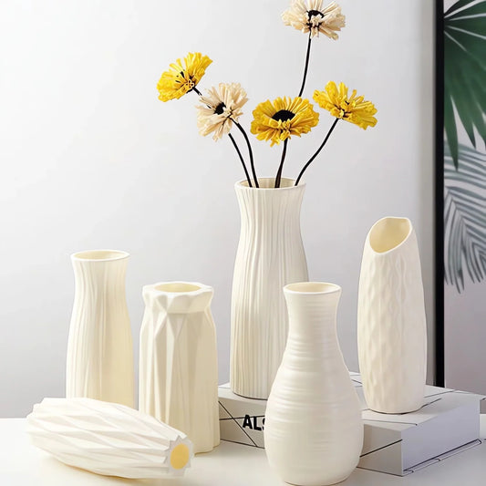 Vasos Decorativos Estilo Nórdico – Conjunto com 5 Peças Minimalistas
