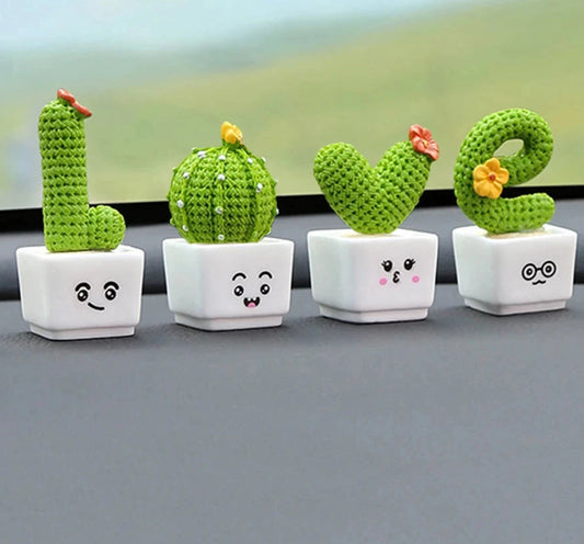 Mini Vasos para Suculentas – Kit com 4 Vasos Decorativos de Cerâmica